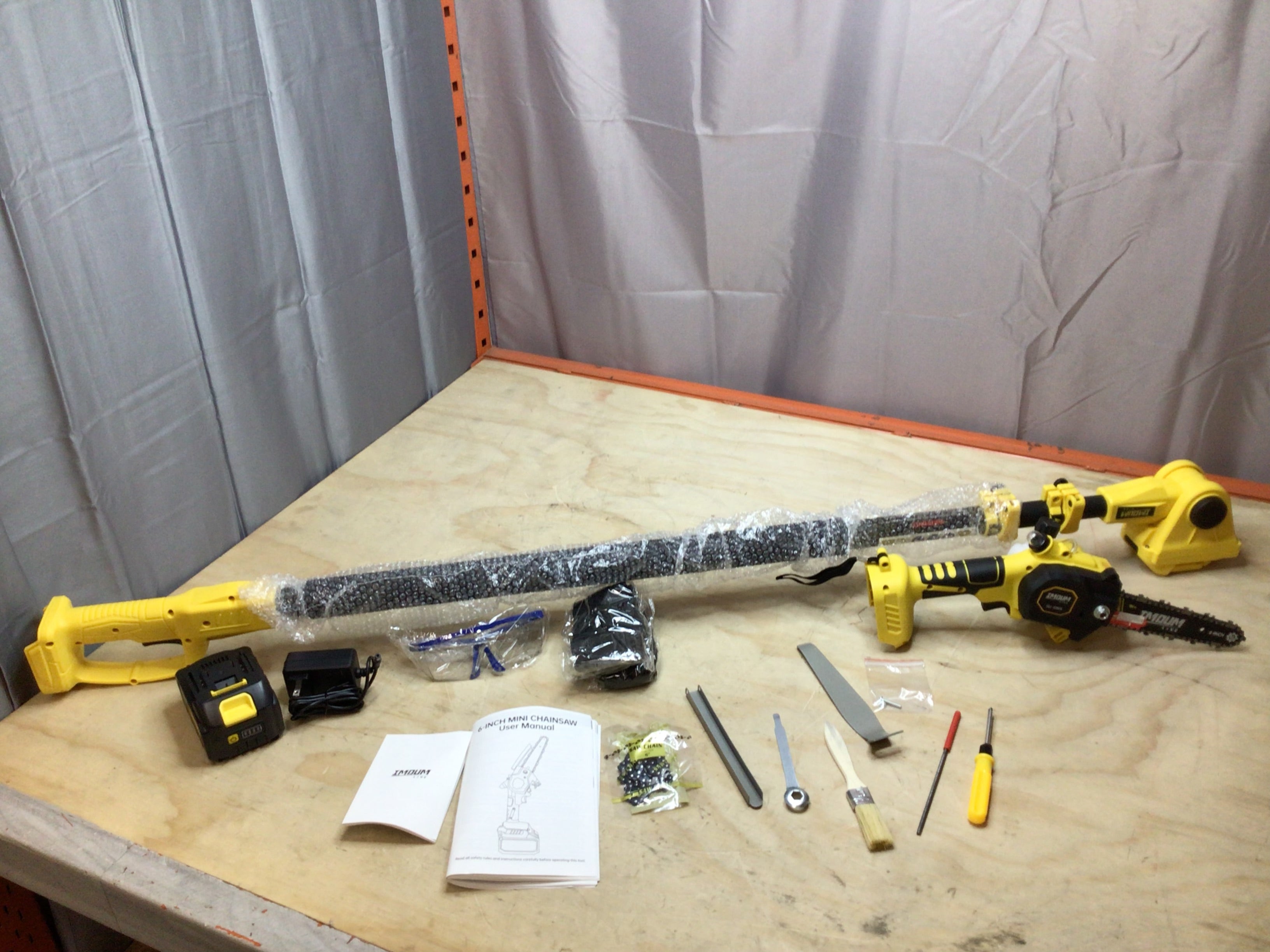 2-IN-1 Cordless Pole Saw & Mini Chainsaw 6" IMDUM Brushless Chainsaw 6.9 lbs (8141280542958)